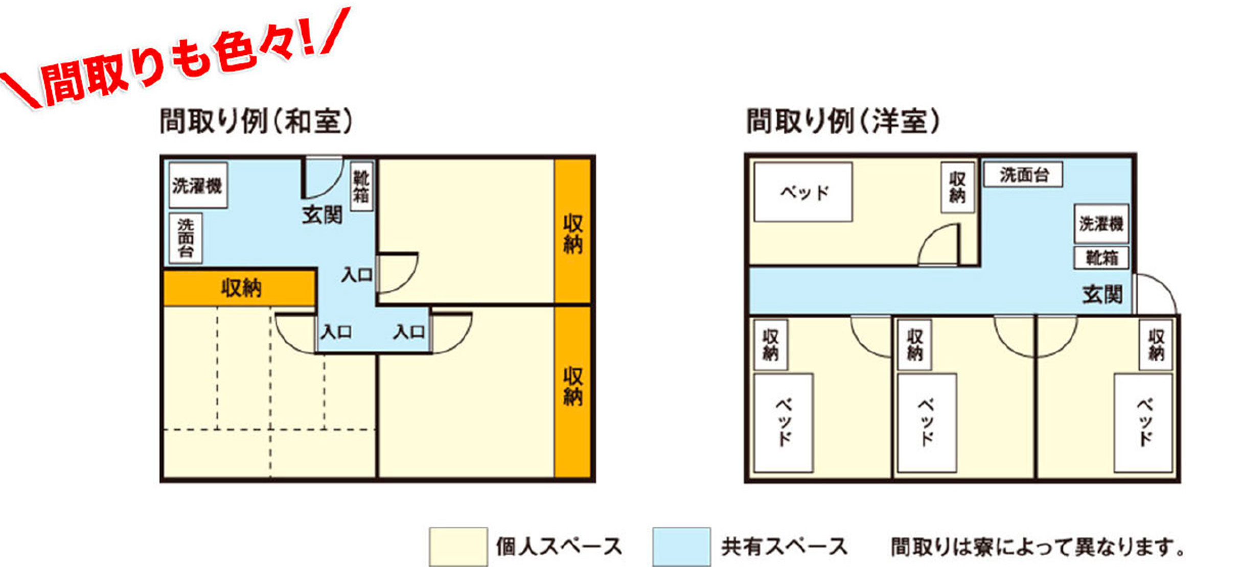 間取りも色々！